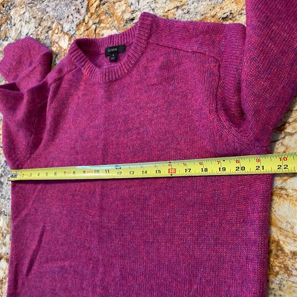 J Crew Relaxed Saddle Sleeve Crewneck Sweater - Heather Fuchsia - NWOT - S - Picture 5 of 15